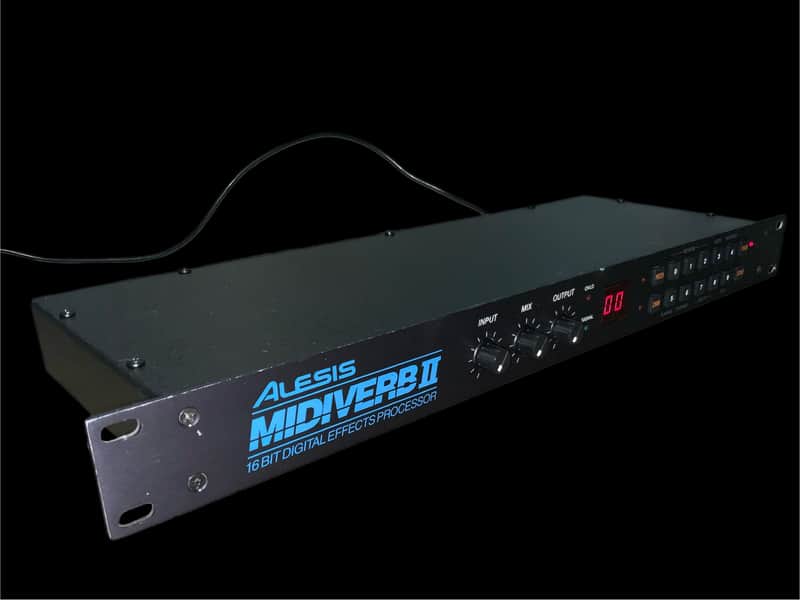 Vintage c.1987 ALESIS MIDIVERB II Multi FX Rack Reverb Chamber Delay PCM Modulation