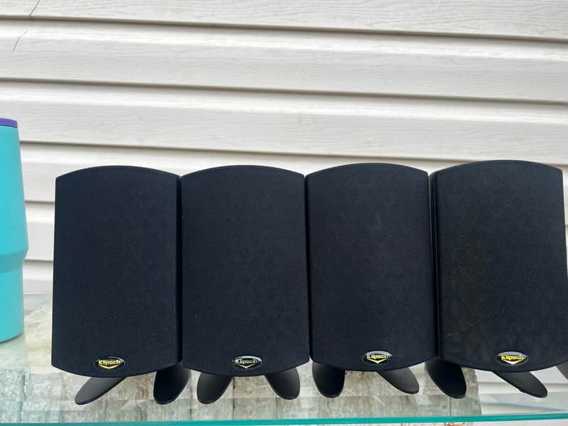 Klipsch Quintet PM Silver HT-SK6 Home Theater Speaker Set 4 Satellites + Center image 1
