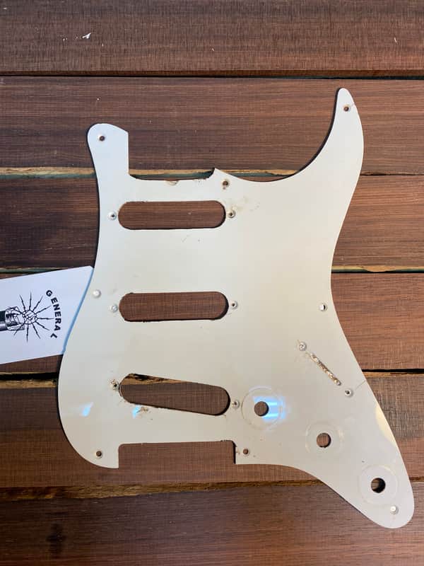 General Vintage Tone 1954 - 1957 Stratocaster pickguard old parchment aged Old parchment white image 1
