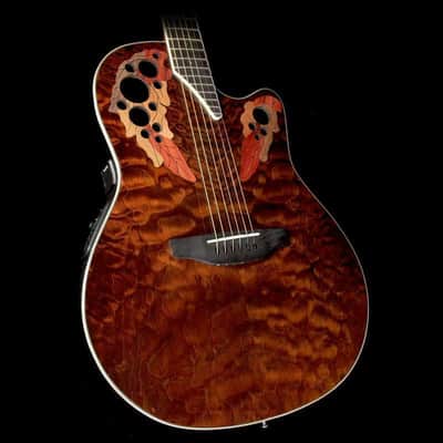 Ovation CE48P-TGE Celebrity Collection Elite Exotic Super Shallow 6-String Acoustic-Electric Guitar image 1