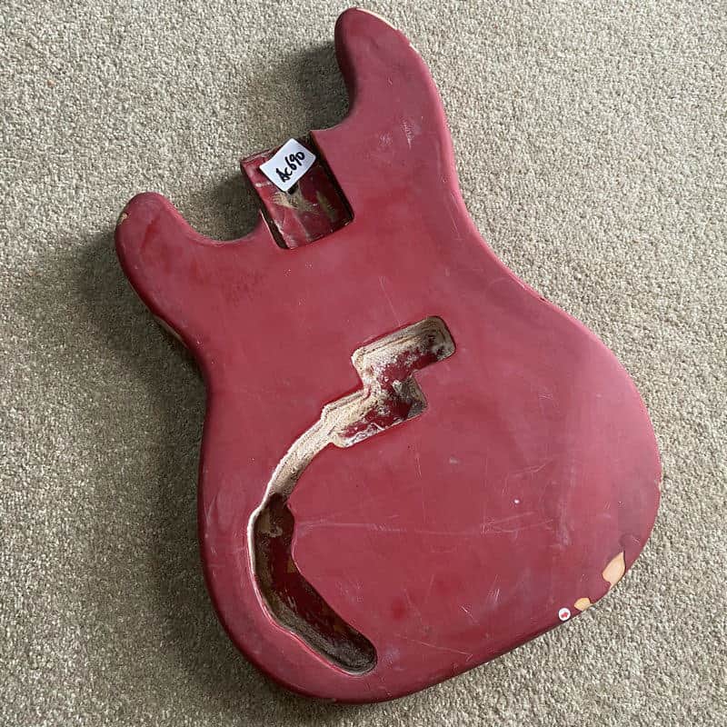 Red Left Handed 4 String Precision Bass Style Body image 1