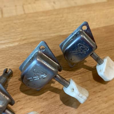 Fender Guitar Tuners CBS Era White Button Tuner Pegs Mustang Coronado Duo Sonic 60s 70s image 4