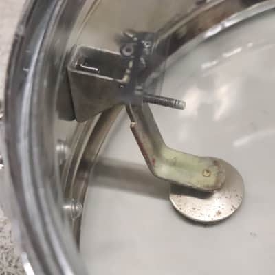 Rogers "7-Line" Dyna-Sonic 5x14" Brass Snare Drum "Beavertail" Lugs Vintage 1960's image 17