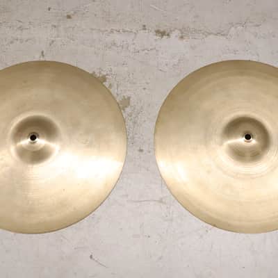Zildjian 15" A. Avedis Hi Hat Cymbals Vintage 1970's 1,011g's & 1,037g's