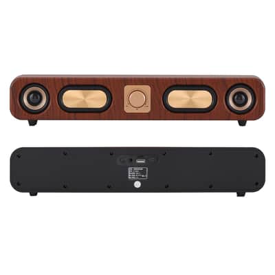 Vintage Wireless Bluetooth Studio Sound Bar – Stereo Speaker with Rich Bass for Music Production & Playback image 2
