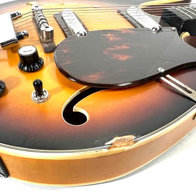 Vintage Silvertone Longhorn Danelectro hybrid electric guitar The Awesomesauce Longhorn 1968 - Sunburst image 8