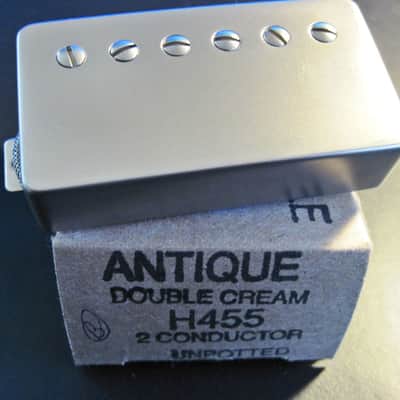 Tom Holmes PAF Humbucker Pickup Set ~ H450, H455 Double Cream Nickel Covers With Peter Green Mod image 11