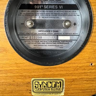 Bose 901 Series VI w/Tulip Stands and Restored EQ 1987 - Walnut image 4