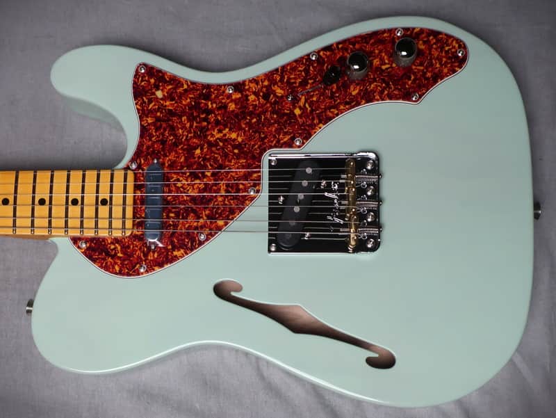 Fender American Professional II Telecaster® Thinline Transparent Surf Green image 1