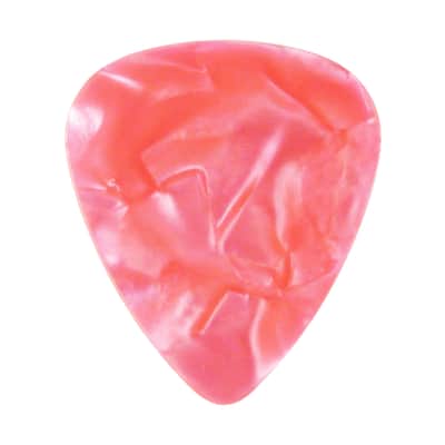 Celluloid Pink Pearl Guitar Or Bass Pick - 0.71 mm Medium Gauge - 351 Shape - 3 Pack New