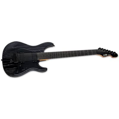 ESP LSN1007BHTBLKBLAST SN-1007HT Baritone Electric Guitar, Black Blast image 3