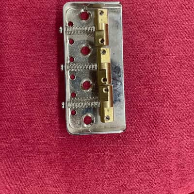 3-Saddle Custom "Cut-Off" Vintage-Style Telecaster Bridge with Compensated Saddles - Nickel image 1