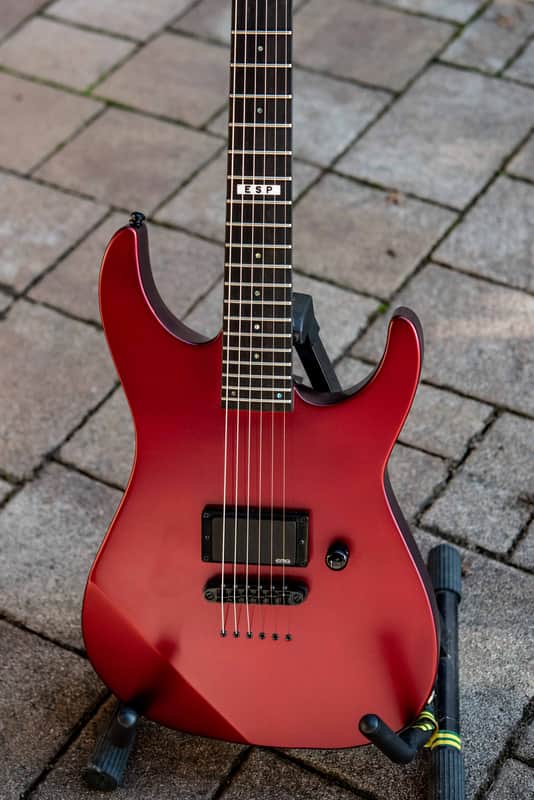ESP E-II M-I Thru NT 2021 - Deep Candy Apple Red image 1
