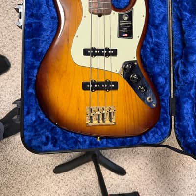Fender 75th Anniversary Commemorative Jazz Bass 2021 - 2-Color Bourbon Burst image 2