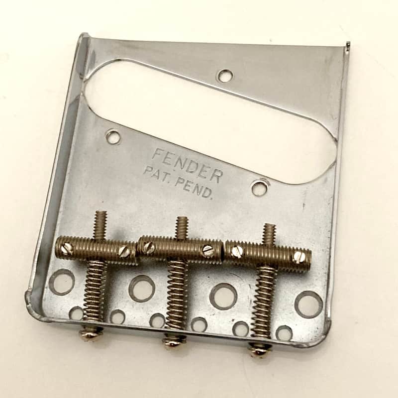 Fender Telecaster 1960s relic reissue bridge w. threaded saddles image 1