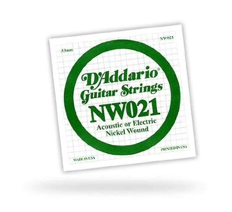 D'Addario Single .021 XL Nickel Wound String image 1