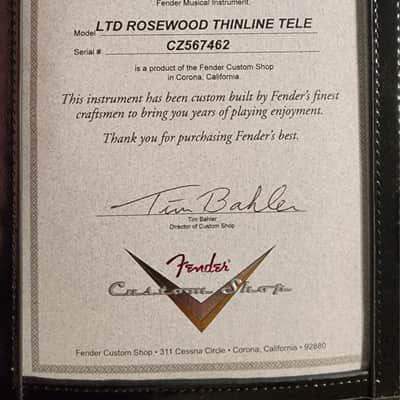 Fender Custom Shop Thinline Rosewood Telecaster 2023 - Rosewood image 9