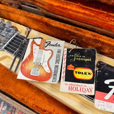 1962 Fender Deluxe 8-String Lap Steel w/OHSC, Hang Tags, Accessories image 3