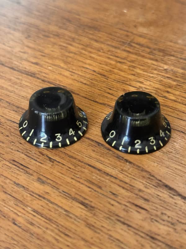 Gibson Bonnet Knobs 1950’s  - Black image 1