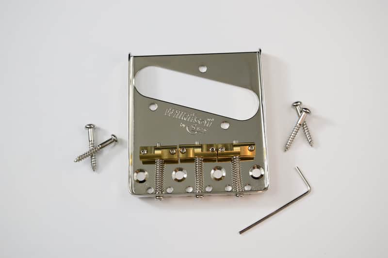 Wilkinson WTB Telecaster Brass Saddle Guitar Bridge - Nickel image 1