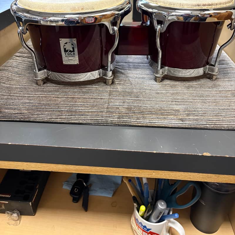 Toca 6.5″ & 7.5″ Bongos Transparent Red