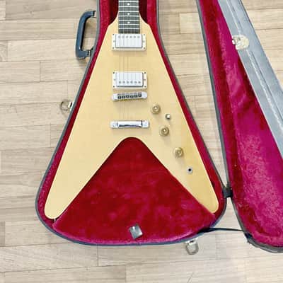 1988 Gibson Flying V “The V” – USA – Natural 1958 Style Finish – Shaw Pickups – Original Case image 1