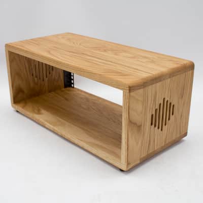 Gould Case Works - 19" rack case - 4u 25cm depth - Solid white oak image 2