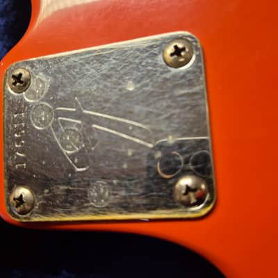 Fender Jazz Bass 1967 refin with -77 neck - Fiesta red image 7