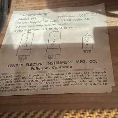 Consignment 1962 Fender Champ (R.Andersen) image 5