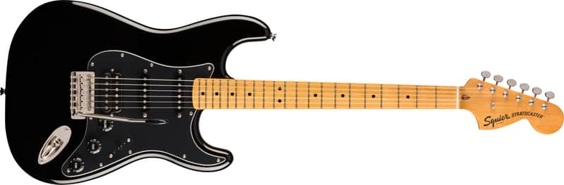 Fender Squier Classic Vibe '70s Strat HSS, Maple Fingerboard, Black image 1