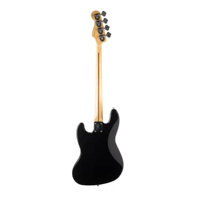 Used Fender Squier Jazz Bass MIM Black 1998 image 3