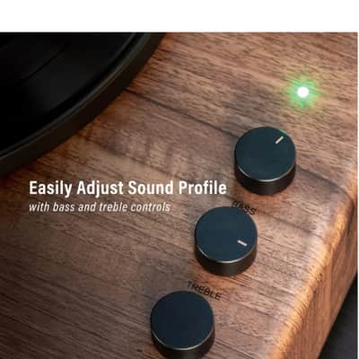 Crosley CR6046A 2-Speed Stave Turntable Record Player - Walnut and Gold-NEW image 5