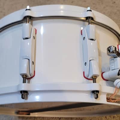 Pearl Reference Redline 14x6.5 20-Ply Limited Edition White Snare Drum - Ultra Rare 2008 image 3