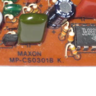 FOR PARTS/FOR REPAIR Ibanez Maxon CS9 from 1982 CIRCUIT BOARD with Mounted Parts, Width Potentiometer +Wires, 2 Other Wires, Power Jack (NO: Switch, OUT Jacks, IN Jack, LED, Other Wires, Battery Clip, External Parts) what's pictured is what's for sale image 2