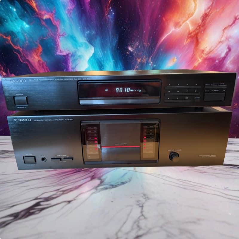 Kenwood KM-991 Power Amplifier + KT-591 Stereo Tuner Freshly Serviced V Rare🎶🔥 image 1