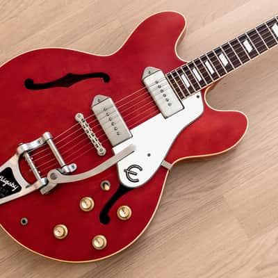 1991 Epiphone Casino Electric Guitar Cherry w/ Bigsby & Case, Pre-Elitist, Japan Terada imagen 1