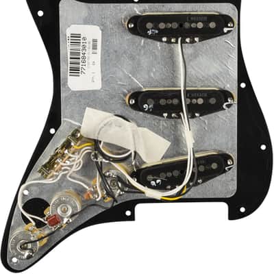 Genuine FENDER Pre-Wired VINTAGE NOISELESS Loaded Strat 11-Hole BLACK Pickguard image 14