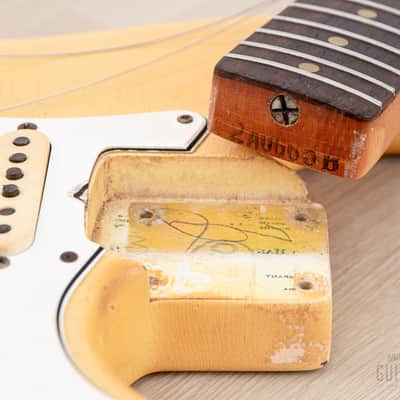 1965 Fender Stratocaster Vintage Guitar Olympic White w/ Case image 18