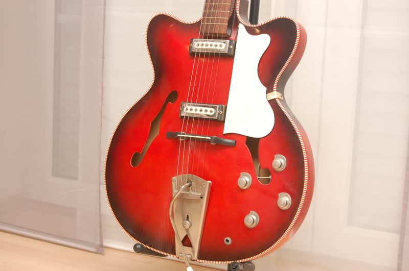 Hüttl Beat King II – 1960s German Vintage Archtop Hollowbody Jazz Guitar image 1