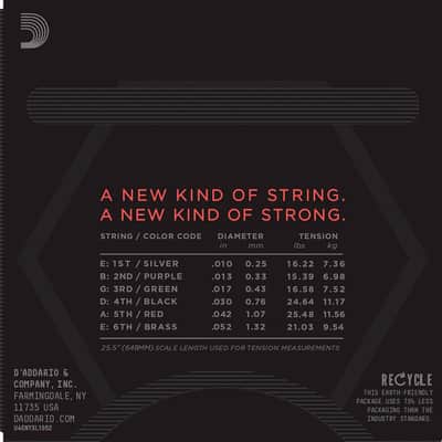 NYXL1052 10/52 Light Top / Heavy Bottom D'Addario image 8
