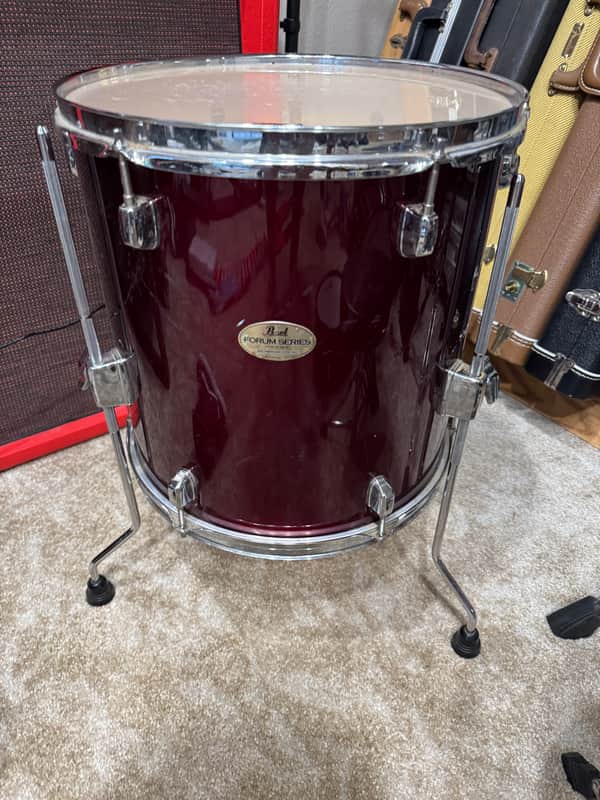 Pearl Forum Series Floor Tom Red Burgundy 16" W/ legs image 1
