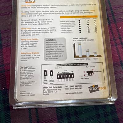 Graph Tech String Saver Classics Strat & Tele Saddles - Chrome image 2