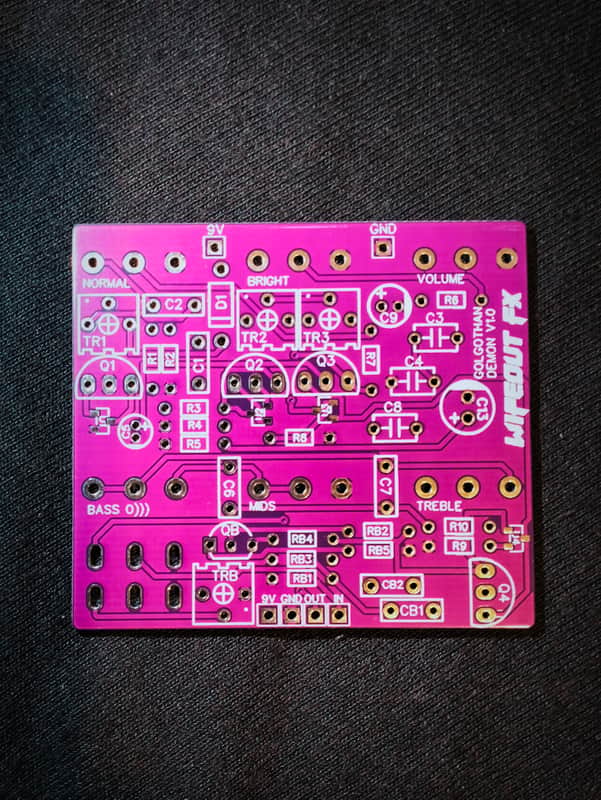 Sunn model T preamp overdrive pedal pcb for guitar/bass image 1