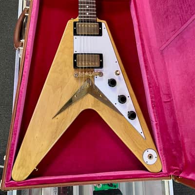 Gibson Custom 1958 Korina Flying V Reissue, VOS, Natural with Case 2023 image 2