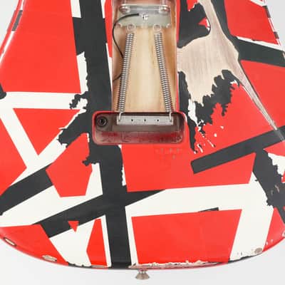 EVH Striped Series Frankenstein Relic Red with Black Stripes image 5