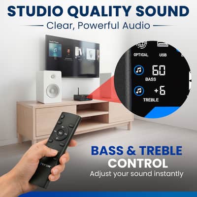 Hi-Fi DAC Home Audio Amplifier - Bluetooth 5.2 400W, 2 Channel Class D, TPA3116 - JAMP79 image 3