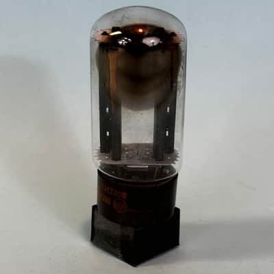 1961 RCA 5R4GYB Vintage Brown Base Black Plate Side D Getter Rectifier Tube!T473 image 2