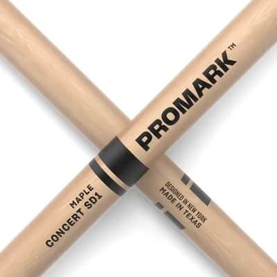 Pair of Promark Concert SD1 Lacquered Maple Round Wood Tip Drumsticks - SD1W image 4