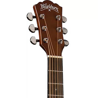 Washburn AD5K Apprentice D5 Series Dreadnought Mahogany Neck 6-String Acoustic Guitar w/Hard Case image 10