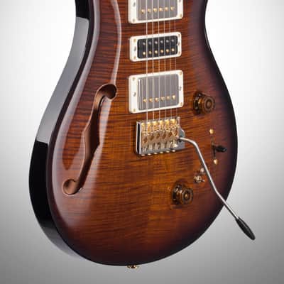 PRS Paul Reed Smith Special Semi-Hollow 10-Top Limited Edition Electric Guitar (with Case), Black Gold Burst image 3